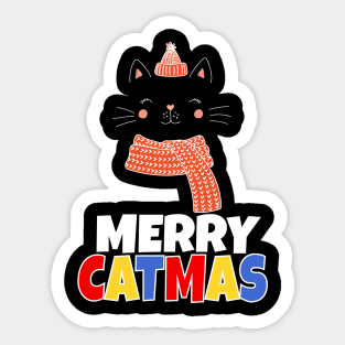 Merry Catmas Sticker